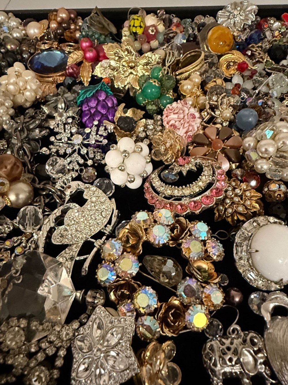 Stunning vintage craft lot art wear repair harvest design jewelry parts wowza - Picture 15 of 17